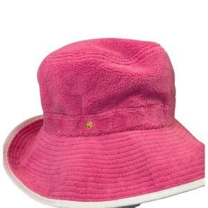 Pink Terry Cloth Bucket Hat with Reversible Paisley‎ Pattern Cute Fun